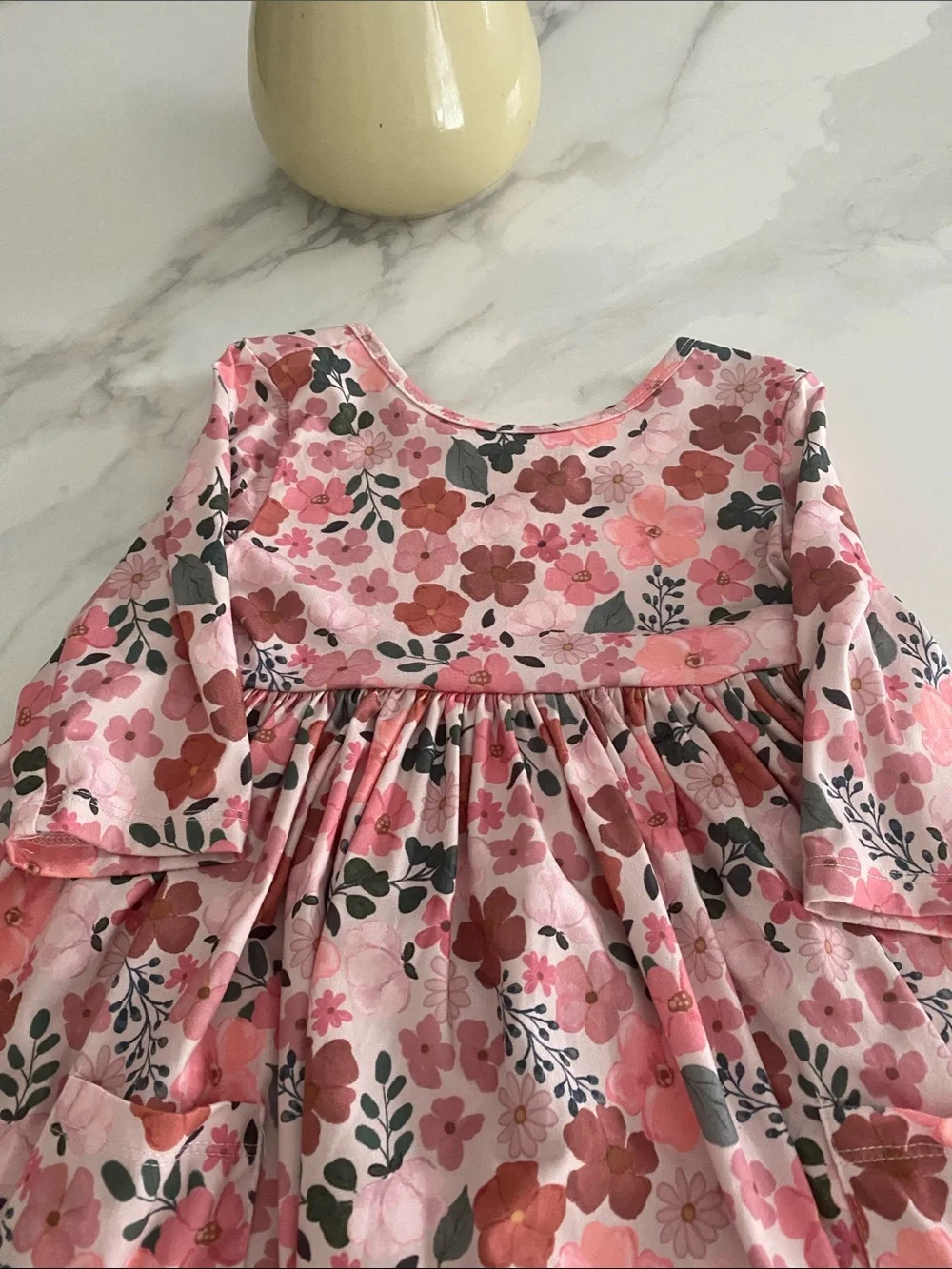 Mila & Rose Pretty Pink 3/4 Sleeve Pocket Twirl Dress Size 5/6